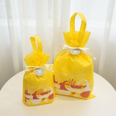 China Eco - Friendly Non Woven Package Pouches Drawstring Bag 75gsm Easter Gift Bags Eco - Friendly for sale