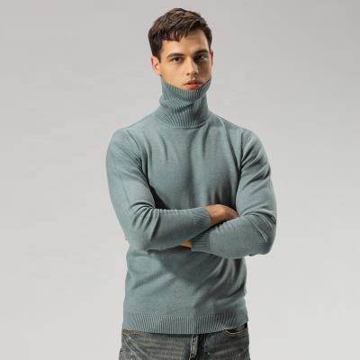 China Autumn Long Sleeve Knit Mens Turtle Neck Knitwear Anti-Wrinkle Corset Neck Sweater Mens Tops Cotton Warm Soft Top Sweater Wool Sweaters for sale