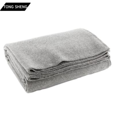 China Antistatic Custom Cashmere Blended 100% Wool Baby Blankets Home Luxury Personalized Knitted Wool Cashmere Blanket Throw for sale