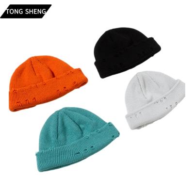 China COMMON Autumn Winter Embroidery Custom Merino Beanie Wool Hats Men Ladies Wool Cashmere Distressed Beanies Hat for sale