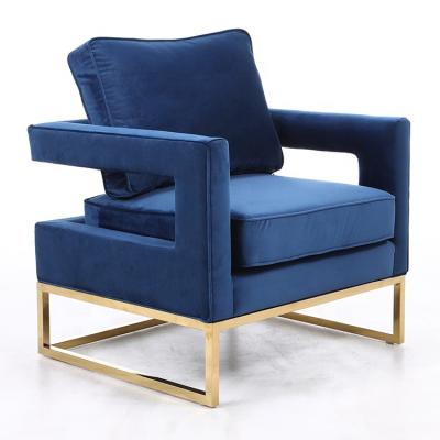 China Luxury Velvet Living Room Armchair (Other) Adjustable Modern European Style Furniture for sale