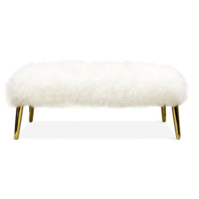 China (Other) Modern Adjustable Entryway Metal Stool, Bed End Stool Bench, Long Wool Dressing Stool for sale