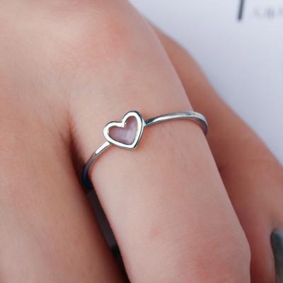 China LWR60315 Cincin Resin Copper Jewelry Finger Hollow Heart Silver Party Wedding Bands or Rings FASHIONABLE Engage Gift for sale