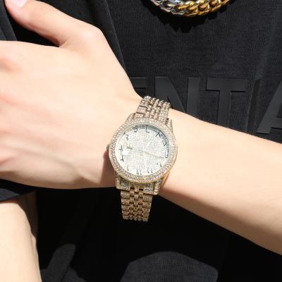 China Day/Date LWW90103 LEWELL Hiphop Bling One Pieces Iced Out MOQ Watch For Mens And Womens Iced Out Rapper Wristwatches for sale