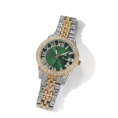 China Newcomer Day/Date LWW90100 LEWELL Iced Out Wrist Quartz Watch Two Tone Watches Rhinestones For Women Man Striker for sale