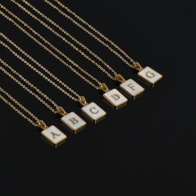 China LWB40511 New Trendy Fashion Chain 18K Gold Plated Jewelry Women's Initial Letter Stainless Steel Necklace for sale