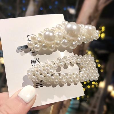 China Eco-Friendly Hair Clips Pour Hair Woman 80 Colors Acetic Acid Gold Clip Set Styling Accessories Pearl Hair Clips Elegant Headdress for sale