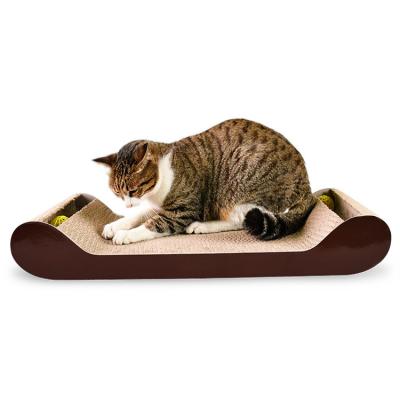 China Wholesale Stocked Pet Toy Cardboard Cat Scratcher Corrugated Cardboard Note Board Cat Scratcher for sale