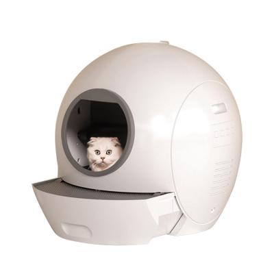 China Portable Automobile Luxury Included Automatic Cat Litter Toilet Smart Self Cleaner Cat Litter Box For Wi-Fi Supported Electric Cleaner for sale