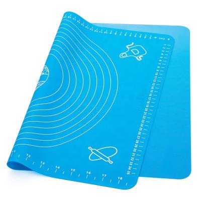 China Sustainable Non-Slip Silicone Pastry Mat With Measuring Dough Rolling Non-Stick Silicone Baking Mat for sale