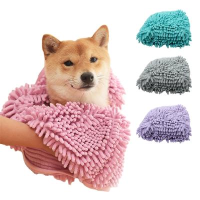 China Good Price Pet Bath Towels Super Soft Absorbent Viable Dog Grooming Quick Dry Pet Cleaning Towel for sale