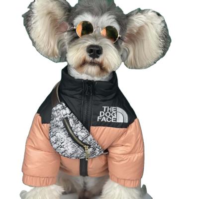 China New Autumn And Winter Sustainable Clothes Padded Warm Dog Clothes Pet Down Jacket for sale