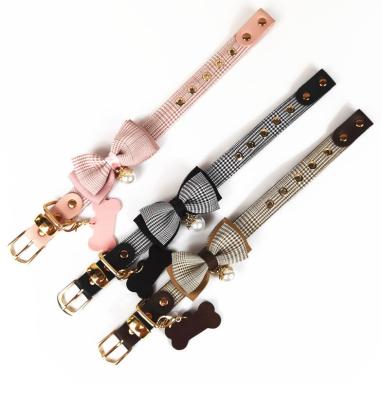 China Handy Outlined Custom Detachable Neck Collar Dog Bowknot D Buckle Butterfly Pet Collar Pet Collar for sale