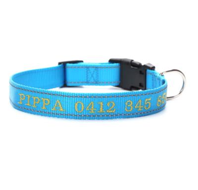 China JEWELED Nylon Printed Pet Collar Dog Collar Reflective Superior Thickened Buckle Pet Supplies for sale