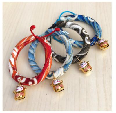 China Japanese Style Pet Collar DIY Dog Collar Bow Tie Adjustable Pet Cat Neck Collar Adjustable Pet Leash JEWELED for sale