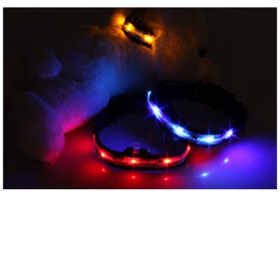 China Personalized Luminous LED Pet Collar LED Dog Neck Collar D Loop Luminous Pet Collar Light for sale