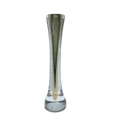 China Family Decorate Glass and Crystal Smoky Gray Vases Flower Wedding Decoration Handwork Home Decorative Glass Vase with Lid for sale