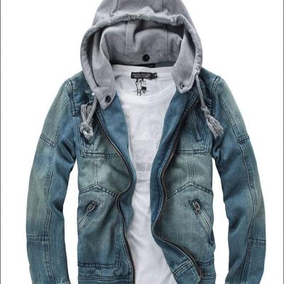 China New Fashionable Men Viable 5Xl Winter Plus Hooded Outdoors Jean Jackets Coats For Men Casual Denim Jacket Men's Clothing Size for sale