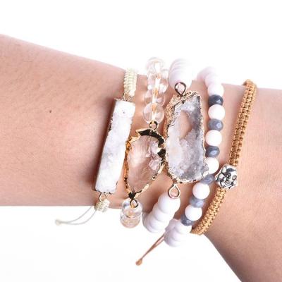 China Crystal Evil Eye Bangle Bracelets & Bangles Semi Precious Stone for sale