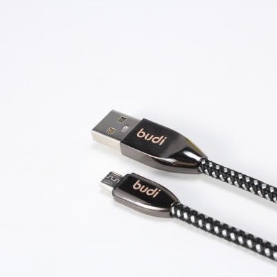 China 2.4A Fast Charging 3.3ft Multi Fast Data Transfer Nylon Braided Cable Data Transfer Cable Budi Micro USB Cable For Phone for sale