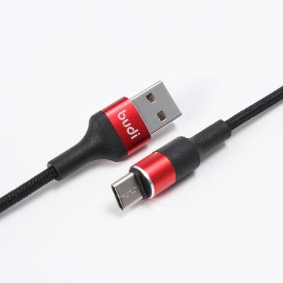 China New Product Hot Sale Nylon Braided USB 2.4A Fast Charging Type Mobile Phone Data Charging C Cable from budi factory for sale