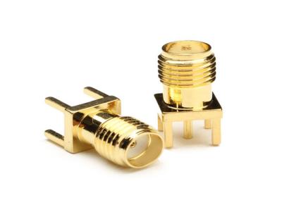 China Welding Base SMA RF Connector Female Plug With PTFE / TPX  Insulator for sale