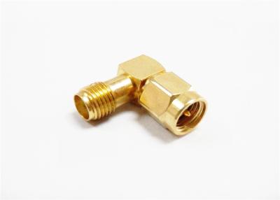 China 90 Degree Cable TV Connector Copper SMA Male To SMA Female Adapter for sale