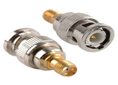 China Coaxial RF Aerial Connector SMA Male To BNC Male Adapter With Nickel Plating for sale