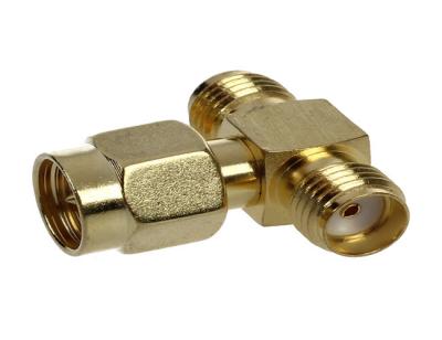 China T Type RF Antenna Connector SMA Male To 2 SMA Female Adapter RF Spliter for sale