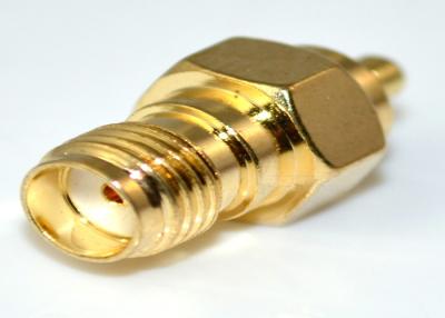 China Brass MMCX RF Connector RF Coax Cable SMA Female To MMCX Male Adapter for sale