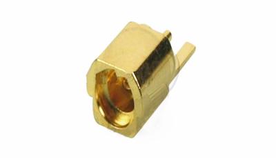 China Gold Plated MMCX RF Connector Straight Edge Mount Jack Female Connector for sale