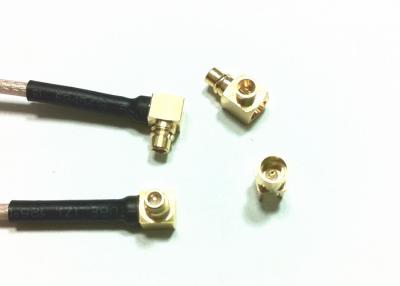 China 70Ω Impedance MMCX RF Connector , Coaxial Cable Rf Connector PCB Mount for sale