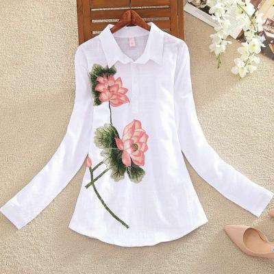 China Hot Sale Anti-pilling Long Sleeve Women Plaid Shirt Plus Size Women's Blouses And Shirts for sale