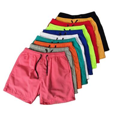 China Wholesale Customized Mens Summer Solid Color Logo Men's Swim Shorts Waterproof Beach Wear for sale