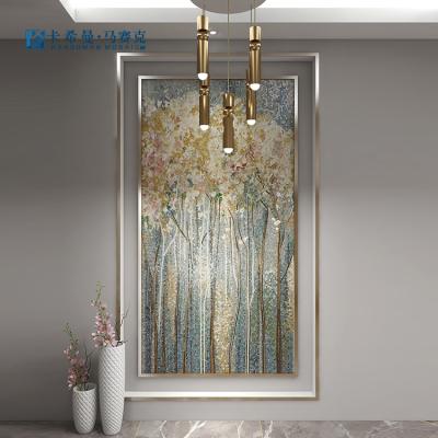 China Modern Professional Customized Flowers Mosaic Pattern Ceramic Tile Wall Murals Living Room Tile Patterns Inlays for sale