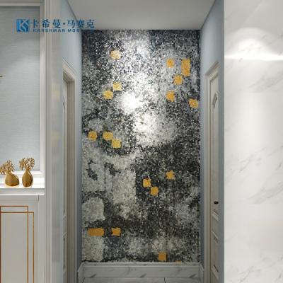 China Modern Customized Handmade Painted Mosaic Tiles Wall Ceramic Mosaic Mural For Hotel Decorative for sale