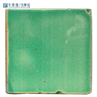 China Modern China Factory Accept Oem Crackle Glossy Glazed 100*100mm Kitchen Backsplash Crackle Handmade Tile for sale