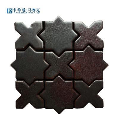 China Modern Creative Star Cross Design High Quality Mosaic Glazed Multiple Color Ceramic Mosaic Pattern Wall Tiles for sale