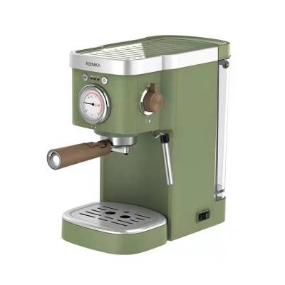 China 220V NTC Household Multifunctional European Style Pump Pressure Coffee Maker Green Power Supply Semi-automatic Capsule Coffee Machine for sale