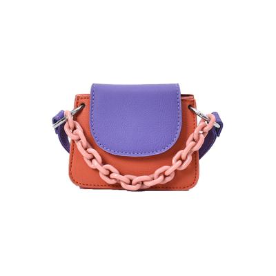 China Manufacturer Acrylic Handle Flap Daily Used Handbags Girls Cross - China body bags for women pu chains for sale