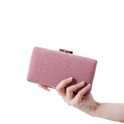 China Plain Cotton Fabric Square Clutch Bags Evening Clutch Bag Design Glitter Fabric Wholesaler For Ball Parties for sale