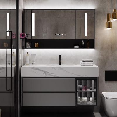 China Contemporary wall hung bathroom vanity for sale