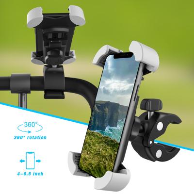 China Non-slip Durable With Silicone Hanger Free Sample Universal Rise Motorcycle Bike Mount Bicycle Phone Holder 360 Degree Rotation Bike Handlebar Mount Holder for sale