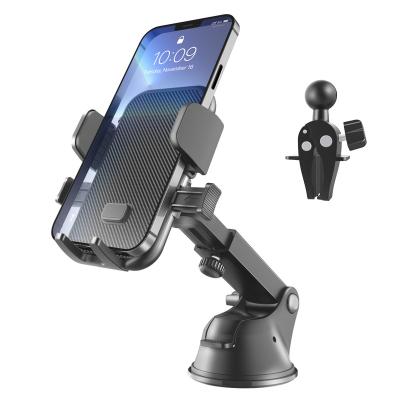 China 2022 Newest Taiworld Latest Air Vent Design Long Suction Arm Car Mobile Phone Thick Mount Case Adjustable Heavy Phones Friendly for sale