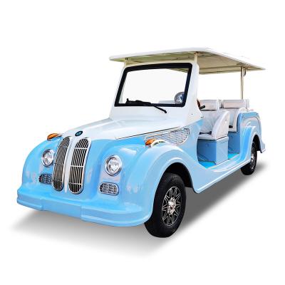 China Cheap Price Shiny New Model China Golf Outdoor Game Electric 6 8 Low Customized Electric Classic Vintage Big Golf Sightseeing Car 12 Per Cart Seats for sale