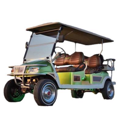 China The golf set new six seater golf carts is made in China and can be suitable customized for scenic spots and hotels carrying passengers for sale