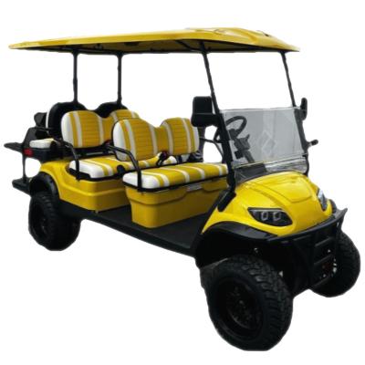 China Electric Sightseeing Golf Place Six Seater Vehicles Produced By Chinese Factories Equipped With Cheap Lithium Batteries for sale