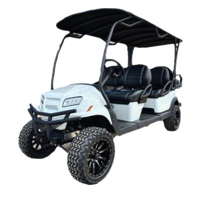 China Golf Set Black Six Seat Electric Sightseeing Car Golf Cart Low Price And High Quality Low Price Produced By Chinese Factories On Sale for sale