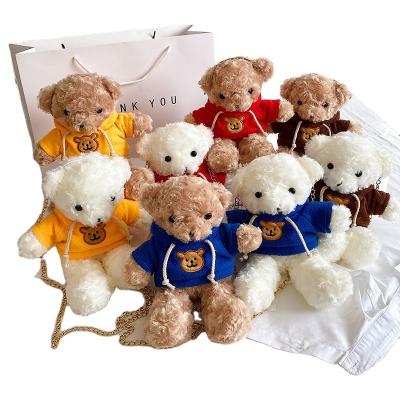 China Lovely OEM Kids Gift Christmas Promotional Decoration Animal Soft Toy Teddy Bear Bag for sale