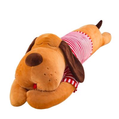 China Wholesale Cute Dog Stuffed Animal Toys Stripe Dog Fasion Supply Dog Pillow Gift Customization for sale